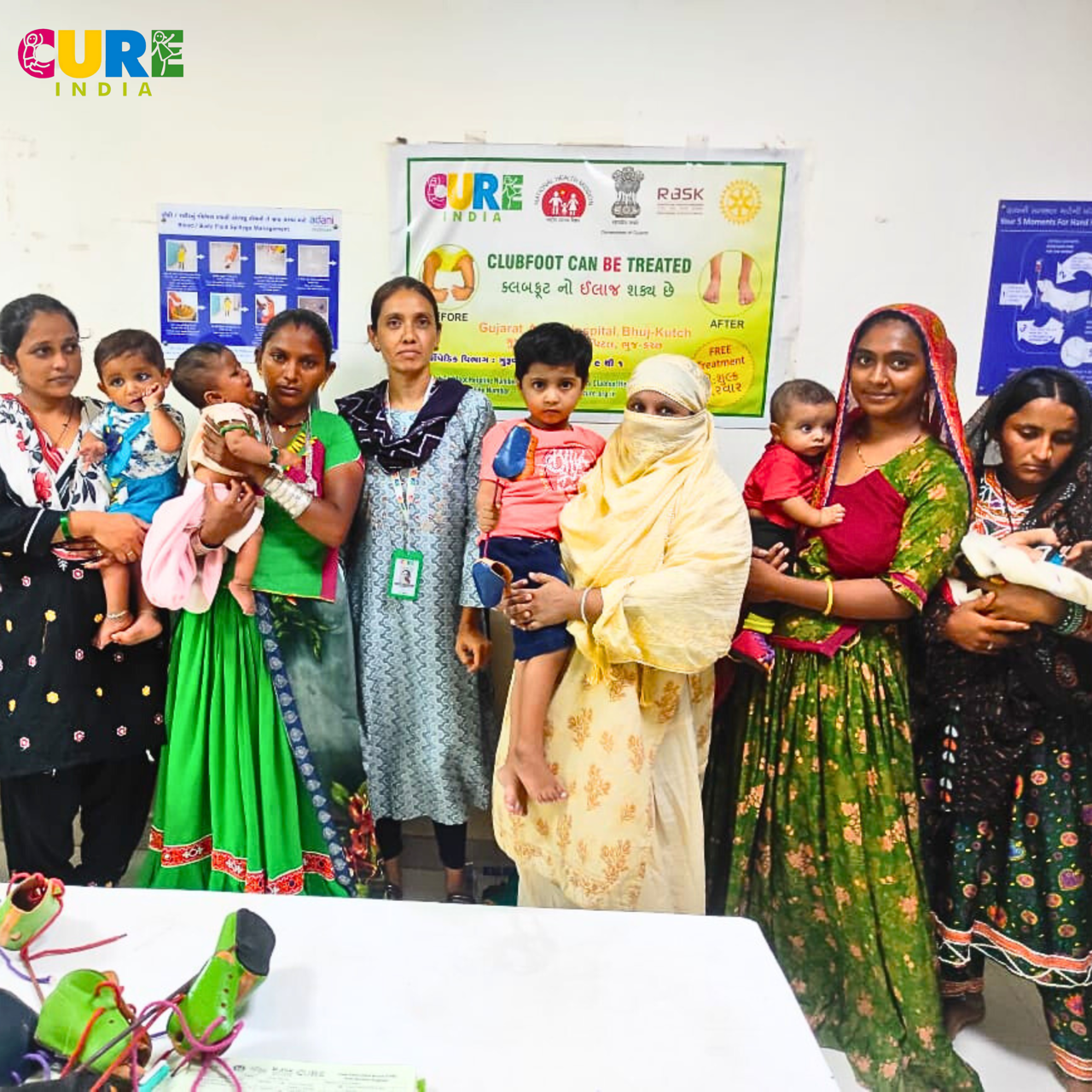 Clubfoot Group Support Meeting at CURE India Clinic in Bhuj, Gujarat