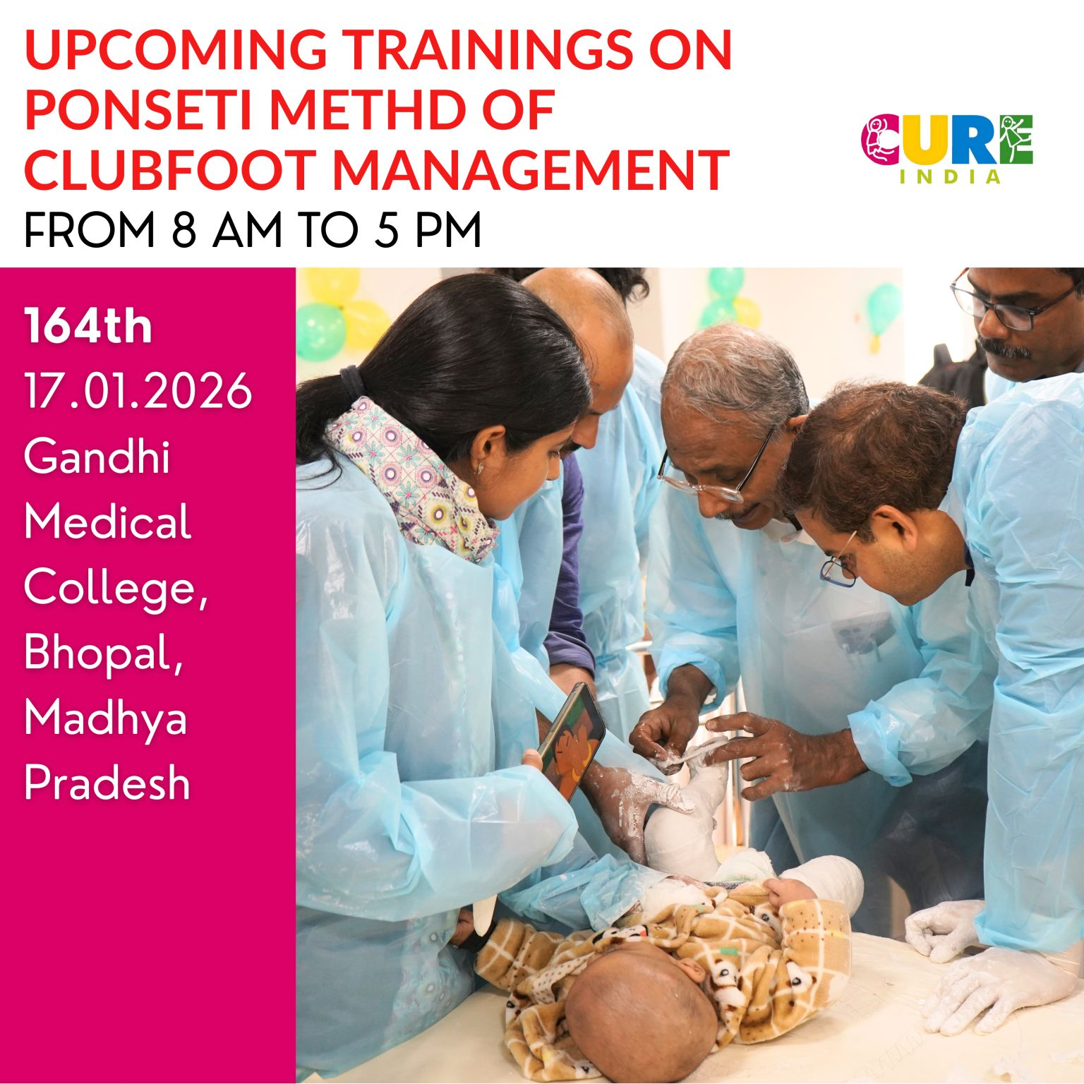 Upcoming training on ponseti method